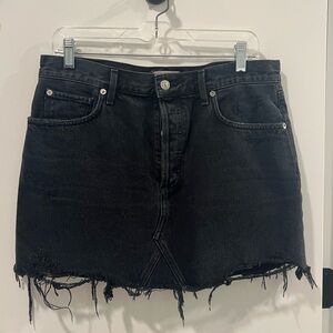 Agolde Quinn Denim Mini Skirt